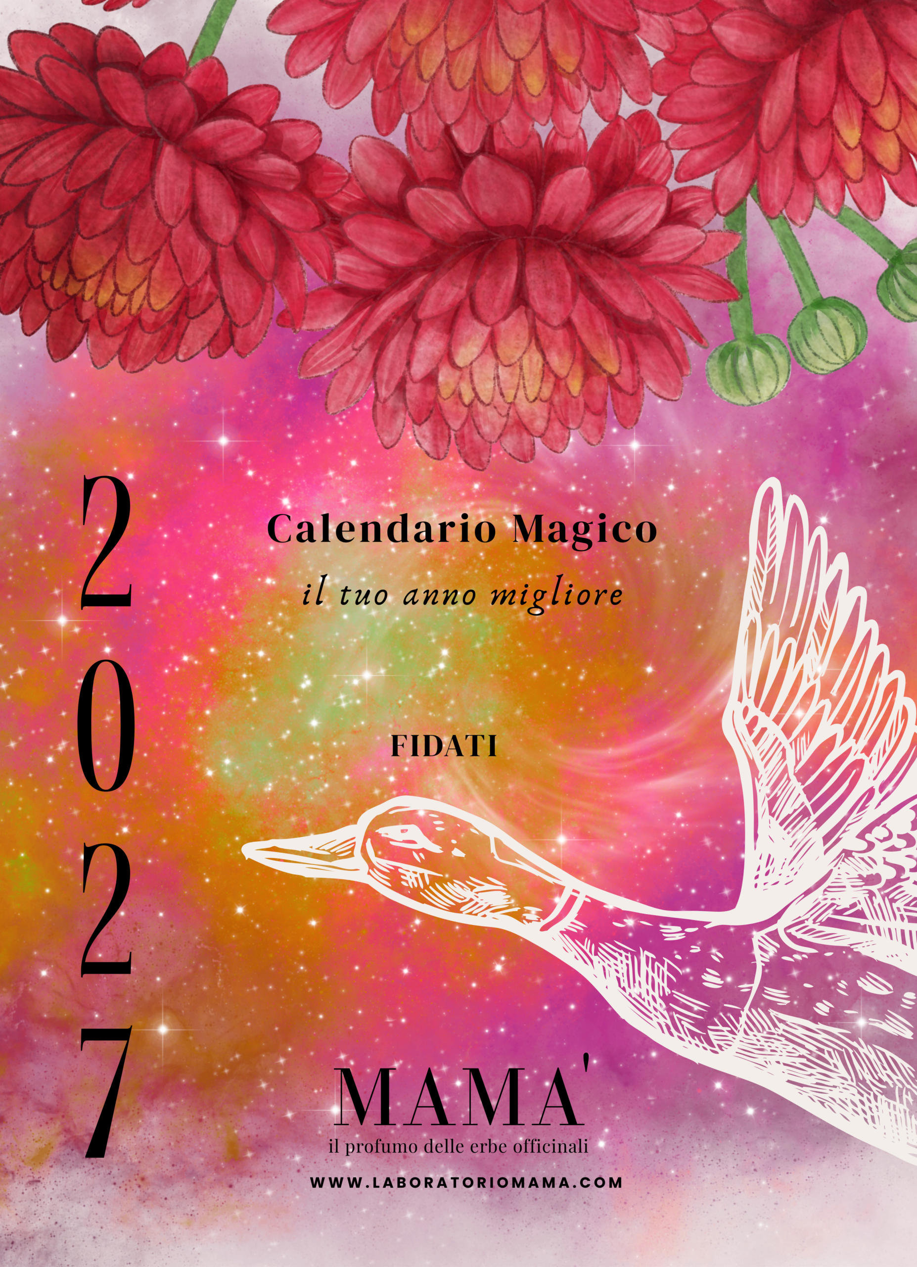 Calendario illustrato 2027 con rituali e consigli di crescita personale